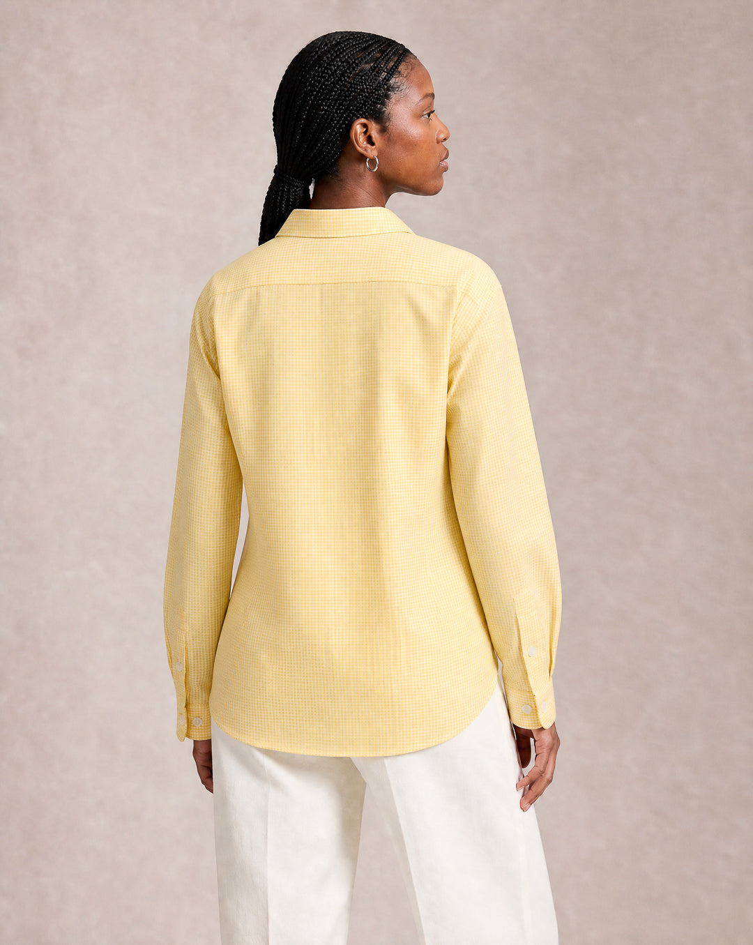 BLUSA  DAMA MINICUADRO AMARILLO