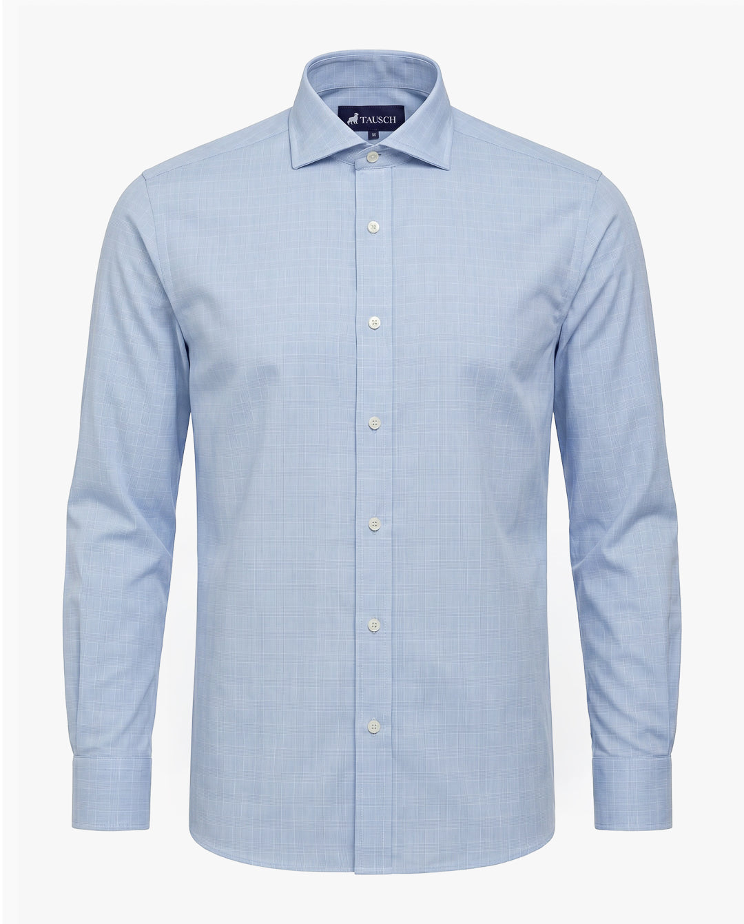 CAMISA HOMBRE CUADRO PRINCIPE DE GALES AZUL CLARO