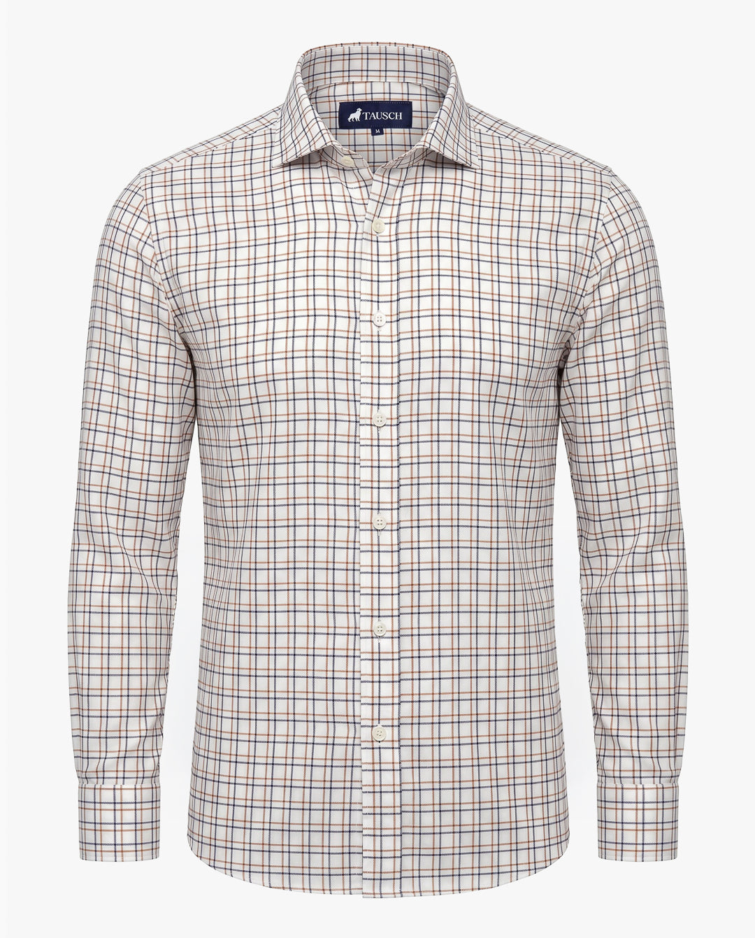 CAMISA HOMBRE CUADRO VENTANA AZUL NARANJA