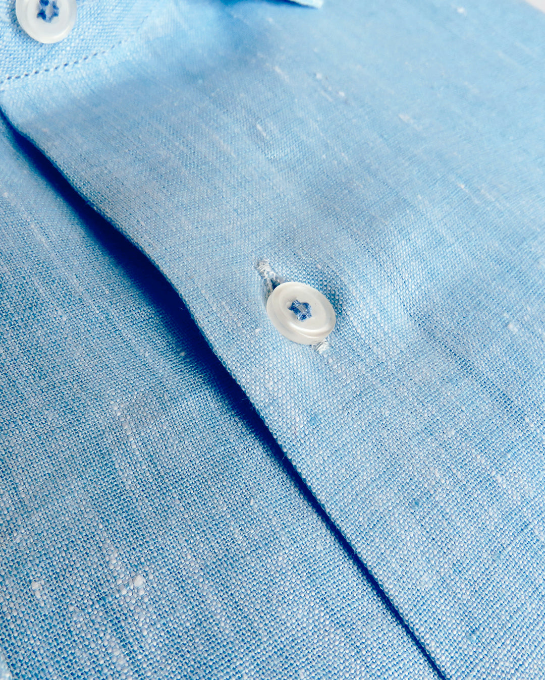 Camisa Amalfi lino azul claro