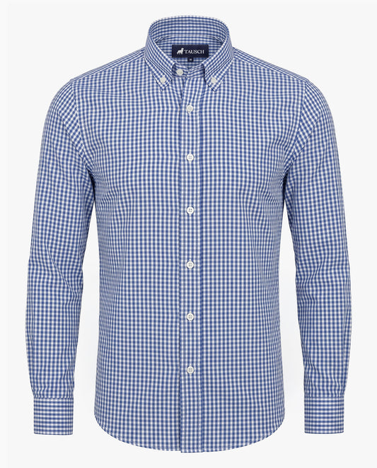 CAMISA HOMBRE CUADRO AZUL MEDIO