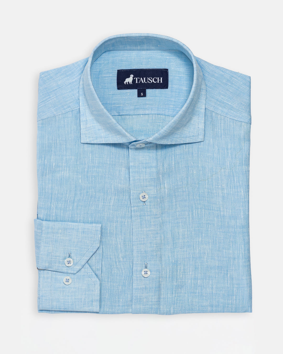 Camisa Amalfi lino azul claro