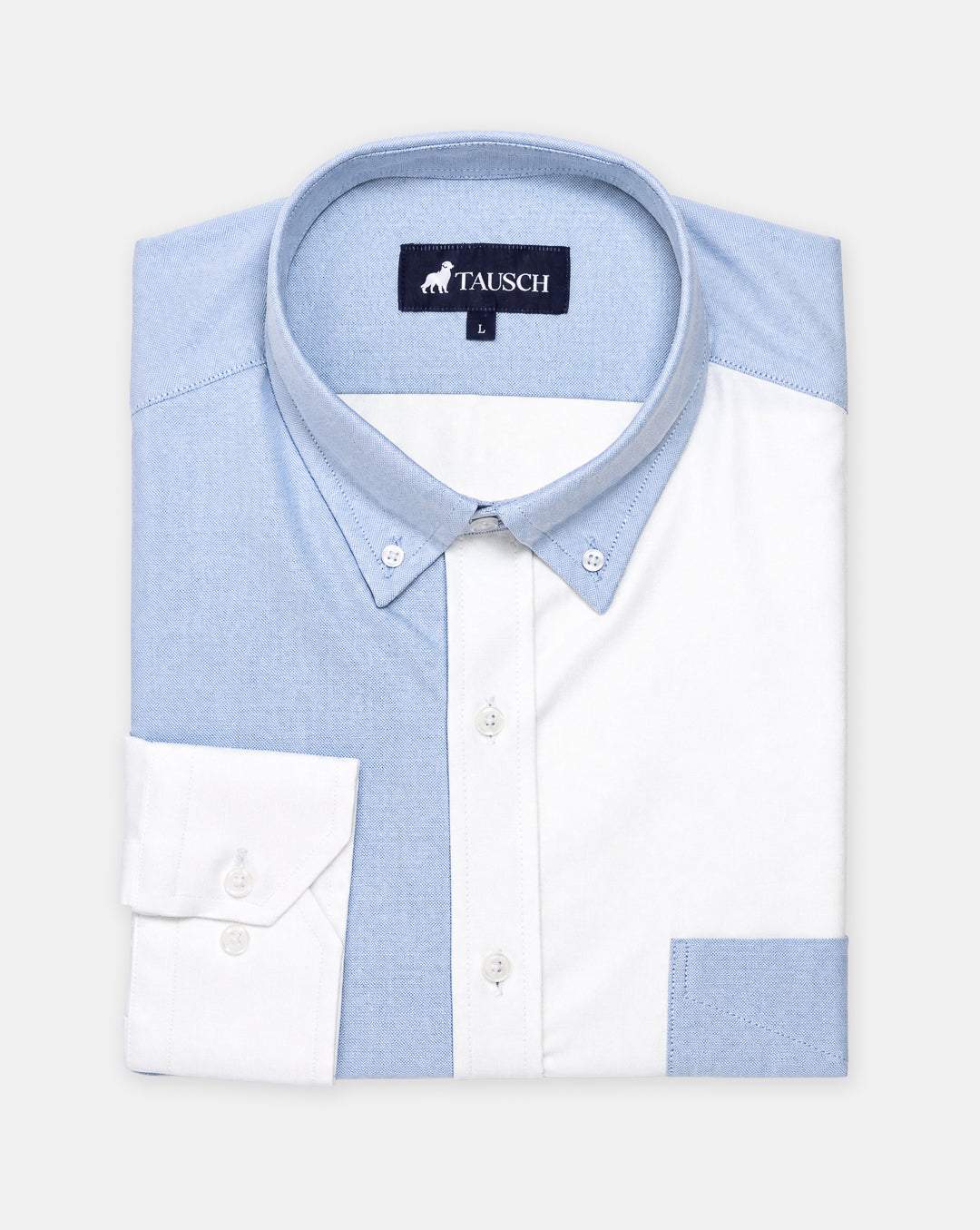 Camisa Amsterdam oxford bicolor azul blanco