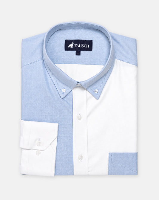 Camisa Amsterdam oxford bicolor azul blanco