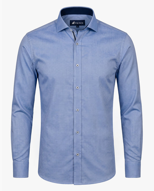 CAMISA HOMBRE MICRO DISEÑO AZUL