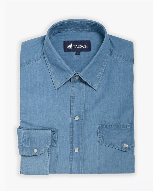 BLUSA  DAMA DENIN AZUL CLARO