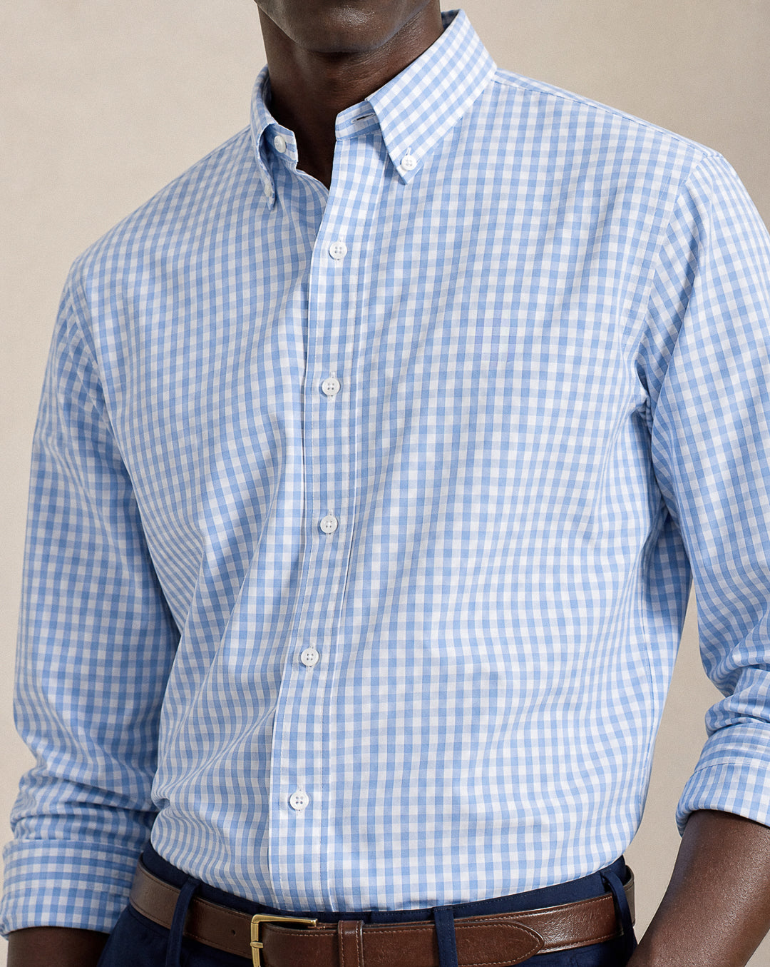 CAMISA HOMBRE CUADRO AZUL CELESTE BLANCO