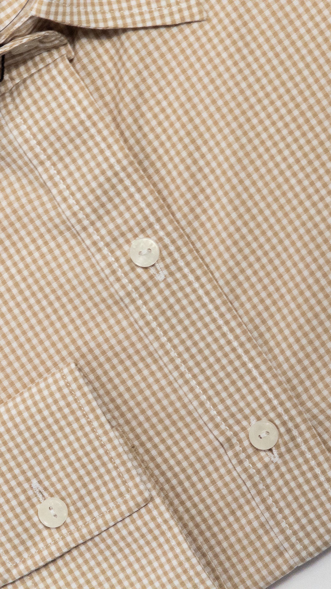 BLUSA  CUADRO CAQUI
