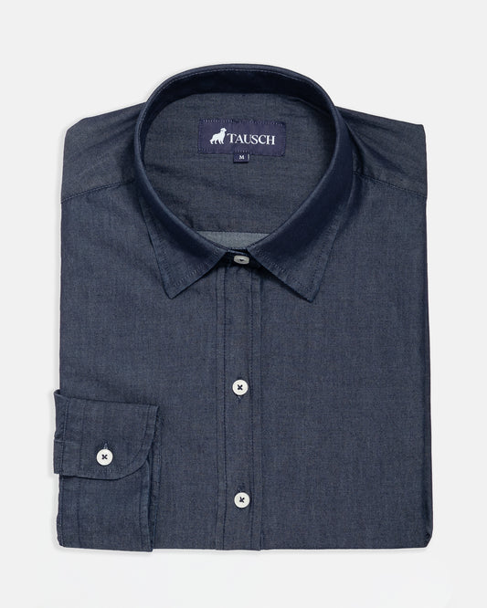 BLUSA  DAMA DENIN AZUL OSCURO