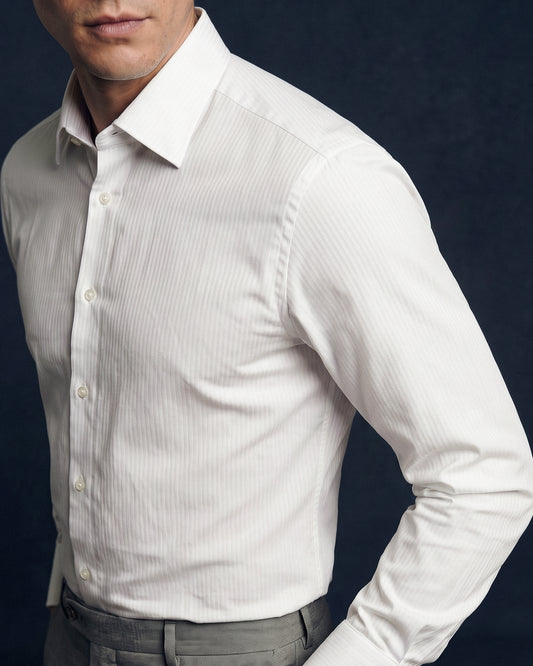 CAMISA  HOMBRE BLANCA  FORMAL RAYA